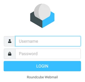 Webmail login page on a phone